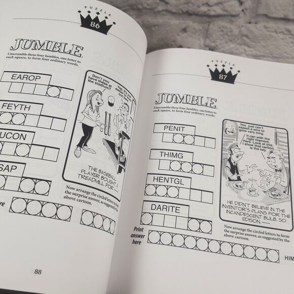 Lot of 3 Jumble Puzzle Book Word Games Brain Teaser Kingdom Explosion Vacation - Picture 16 of 16